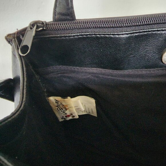 Vintage Walt Disney World Mickey Leather Purse Handbag Zip Close - Picture 6 of 6